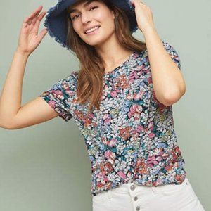 Conversations by Anthropologie | 40 of 52 Floral Tee (Size Large)